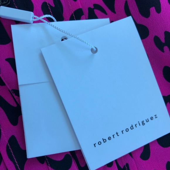 NWT ROBERT RODRIGUEZ LEOPARD PINK DRESS SIZE 2 - Picture 5 of 6